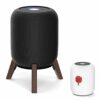 Dinghosen Table Wood Stand for HomePod 2nd Gen Speaker with Dust-Proof Cover, Anti-Slip Wooden Desktop Speaker Stand Compatible with Homepod 2 Wo