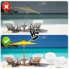 2Pcs Table Umbrella Hole Ring Plug, Outdoor Pool Umbrella Sleeve Stabilizer Cone Wedge, Silicone Umbrella Table Ring Hole Insert for 2-2.5 Inch T