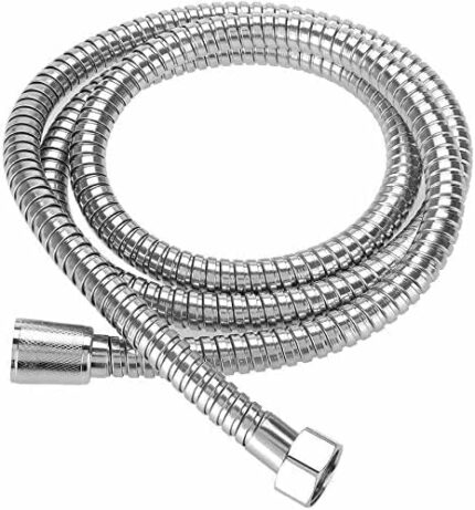 BARGAIN FACTORY Shower Hose 2m/78.74" Long Stainless Steel Universal Replacement Flexible Hose Shower Anti-Kink Pipe, Chrome Effect Long Shower H