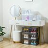 ZLLZUU Shoe Storage Box Upgrade Solid Plastic, Shoe Box Clear Plastic Stackable, Shoe Organizer Box with Magnetic Clear Door, Drop Front Shoe Box