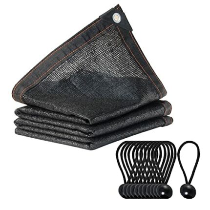 Blanketswarm Sun Shade Sail,3x3m Sunscreen Awning Canopy Garden Sunblock Shade Net,UV Resistant Mesh 80% Shading Rate for Outdoors,Patio Lawn(Bla