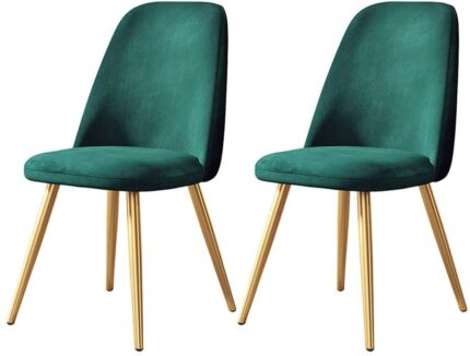 dining chair Business Dining Chairs Set Office Reception Chairs Kitchen Dining Chairs Velvet Cushion Wrought Iron Non-Slip Feet with Sturdy Livin