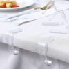 WFEWE 16Pcs Plastic Table Cloth Clip,Transparent Picnic Table Cloth Clips for Outside Table,Large Table Cloth Clips,Outdoor Table Cloth Clips,Sui