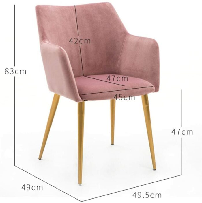 dining chair Business Dining Chairs Set Office Reception Chairs Kitchen Velvet Dining Chair Soft Cushion Carbon Steel Non-Slip Feet Scandinavian