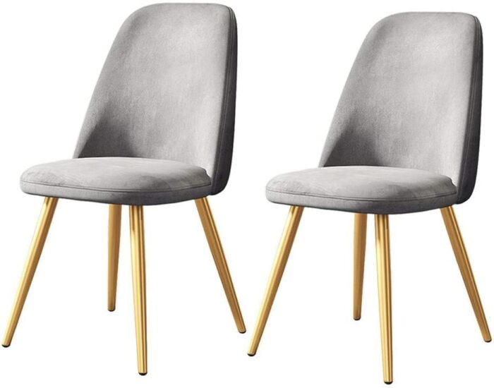 dining chair Business Dining Chairs Set Office Reception Chairs Kitchen Dining Chairs Velvet Cushion Wrought Iron Non-Slip Feet with Sturdy Livin