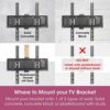 TV Wall Bracket Mount 42” – 55”, SLx Full Motion Strong Slim Profile TV Bracket Max VESA 400 * 400 with Built In Spirit Level & Wall Fixing Kit