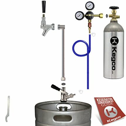 Kegco 3PUKP-5T Kegerator Kit, Metal, Chrome