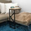 bonVIVO® Designer Coffee Table GIORGIO, Table in Modern Wood Look with Black Steel Frame