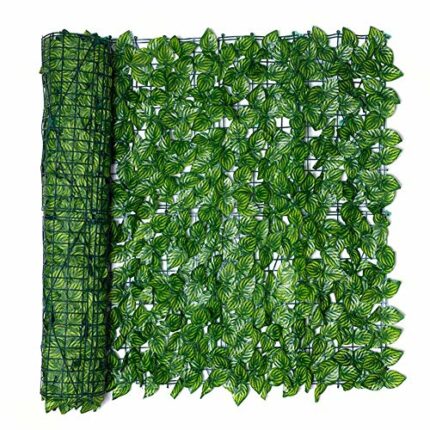 whiteswan Trellis Panel, Artificial Ivy Privacy Fence Screen, Artificial Hedges Fence and Faux Ivy, Garden Privacy Screening Panel Vine Leaf Deco