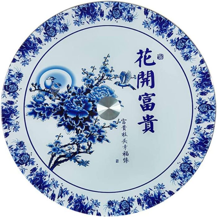KEppd Stained Glass Turntable Home Kitchen/hotel Restaurant Rotating Turntable Tray, Round Disc Turntable For Family Dinner/birthday Banquet/hote