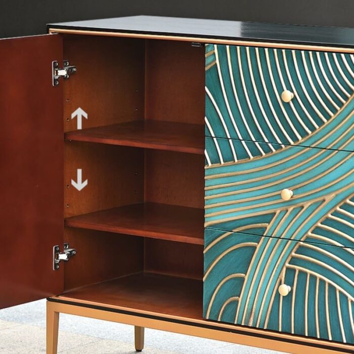 TJLSS Entrance Cabinet Hallway Simple Storage Cabinet Shoe Cabinet Multi-Functional Solid Wood Cabinet