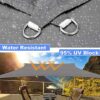 WAIZHIUA 2mx3m Sun Shade Sail Waterproof Sails Canopy 98% UV Block Outdoor Garden Sun Sail Sunscreen Awning Canopy with Fixing Kit for Patio Gard