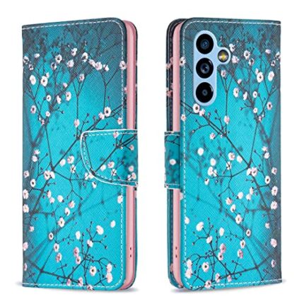 Thoankj Samsung Galaxy A14 4G/5G Case Shockproof Slim PU Leather Flip Pouch Wallet Phone Silicone Cover with Magnetic Stand Card Holder Slot Prot