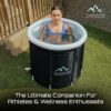 The Arctic Pod Portable Ice Bath Outdoor Tub - 80 x 80 x 72 cm 360L 2.7 kgs Cold Plunge Tub - Round Pool Inflatable Ice Bath Tub for Recovery, Fr