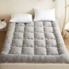 UE-MAOLU Plush Foldable Futon Mat - Full Size Non-Slip Tatami Mattress Topper For Adults & Children - Thicken Floor Mattress With Quilting, Singl