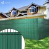 VOUNOT PVC Privacy Strips Garden Privacy Fence Screen 75m x 4.7cm Double Rod Mats with 150 Clips for Deck, Patio, Balcony, Green