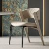 WALNUT Dining Chairs Backrest Dining Room Metal Chairs Kitchen Furniture Lounge Chair