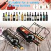 BUZIFU Wine Rack 5 Bottle Wine Holder Free Standing Wine Shelf Countertop Wine Storage Stand Organizer Stackable Wine Cellar Racks Small Tabletop