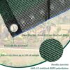 VVFLED 70% Green Shade Cloth 2 x 4 m Sunblock Mesh Fabric Garden Sunshade Cloth, Durable UV Resistant Plant Cover, Green Shade Net with Grommets