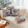 Velvhom Outdoor Waterproof Cushion Covers 50 x 50cm Modern Ethnic Pillowcase Mandala Floral 4 Pack Throw Pillow Cover Abstract Art Hippy Cushion