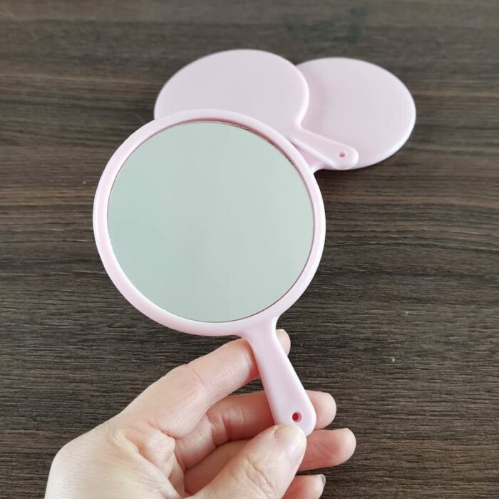 lasenersm 3 Pieces Small Hand Mirror with Handle Portable Makeup Mirror Round Cosmetic Mirror Travel Makeup Mirror Cute Hand Mirror Handheld Mirr