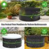 Wanocean Garden Table Covers Round, Garden Furniture Covers Waterproof, 420D Heavy Duty Oxford Fabric Patio Table Set Cover Diameter 190 x 80cm