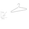 WENKO Aluminum Lux Clothes Hanger, Aluminium, Silver matt, 0.8 x 42 x 19 cm