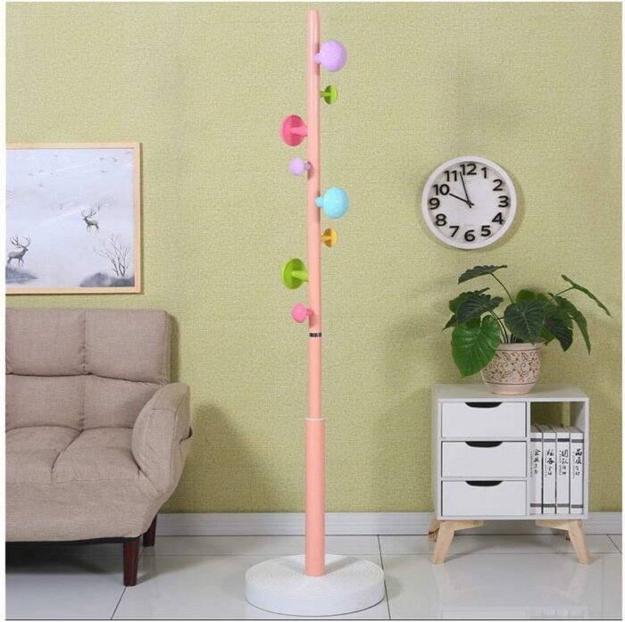 KRHINO Clothes rack and hat rack Coat Rack, Metal Coat Hat Tree Coat Hanger Holder Coat Hook Entryway Hall Tree With 8 Hook Suitable for living r