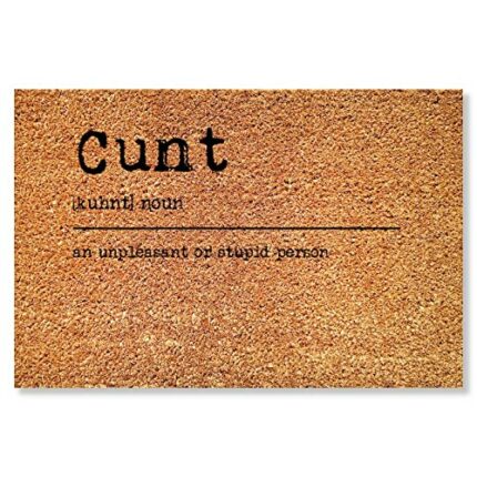 Cunt Definition Door Mat Cunt Definition Typography Mat Welcome Mat Coir Doormat Non-Slip Entry Mat Farmhouse Kitchen Bathroom Indoor Outdoor Dec