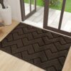Biscpro Door Mat 50 X 80 cm, Indoor DoorMat Washable, Doormat Dirt Trapper Non-slip, Absorbent Inside Entrance Rug Floor Mat for Entryway, Patio,