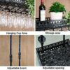 EYLINK Wine racks Ceiling Industrial Hanging Wine Glass Racks Stemware Holder, Adjustable Height Decoration Shelf for Bars, Restaurants, Kitchens