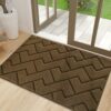 Biscpro Door Mat 50 X 80 cm, Indoor DoorMat Washable, Doormat Dirt Trapper Non-slip, Absorbent Inside Entrance Rug Floor Mat for Entryway, Patio,