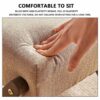 Vanity Stool, Square leathers Makeup Stool with Metal X Legs Small Ottoman Stool Chair Modern Padded Vanity Seat Foot Rest Stool for Makeup Room