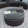 WALNUT 6 Pieces Outdoor Sectional Half Round Patio Rattan Sofa Set, PE Wicker Conversation Furniture Set