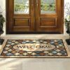 CHICHIC 43 x 76 cm Door Mat Welcome Mat Front Door Mat Outdoor for Home Entrance Outdoor Mat for Outside Entry Way Doormat Entry Rugs, Heavy Duty
