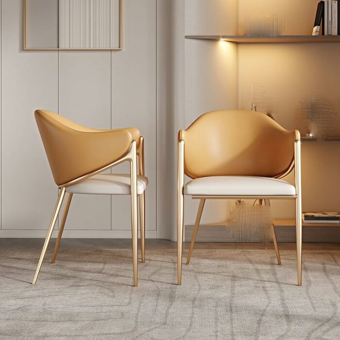 LXXSH Comfortable Dinning Chair Designer Metal Office Bedroom Dining Chairs Kitchen Ornaments