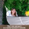 Anyoo Cotton Hammock with Mosquito Net & Tree Straps Kits, Breathable Mesh Hammock for Outdoor Garden Yard Camping Hiking Backpacking