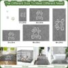 AROGAN Doormat Dog Chenille Doormats Indoor Entrance Grey, Pet Indoor Door Mats Washable for Mud Entry Indoor Busy Area Dogs Muddy Pawprints 30x4