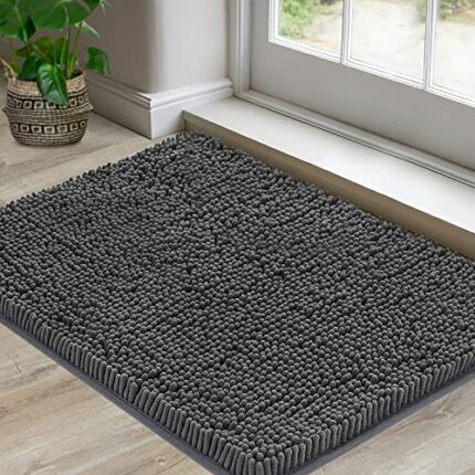 Foxcool Door Mats Indoor 50 x 80 cm Non Slip Dirt Trapper Doormat Soft Absorbent Entrance Floor Rug for Front Back Door, Entryway, Hallway, Kitch