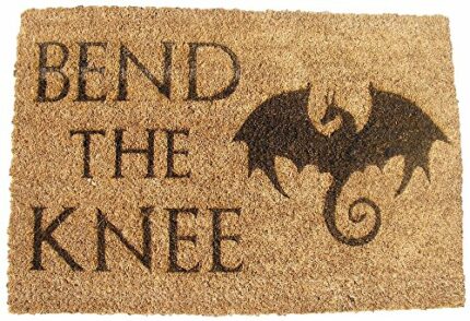 FastCraft BEND THE KNEE GAME OF THRONES INSPIRED DOOR MAT 60x40 cm COIR DOORMAT OUTDOOR INDOOR FLOOR ENTRANCE RUG NOVELTY BIRTHDAY PRESENT HOUSE