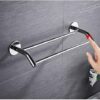 Bathroom Wall Rack, Stainless Steel Towel Rack, No Punch, Bathroom Double Towel Bar, Kitchen Bathroom Rack/42Cm