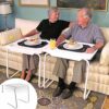Table Mate Folding Auxiliary Table TV 6 Levels of Height, 3 Different Corners/Computer Table, Drawing, Eating./ Foldable/Supports Up to 25kg