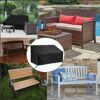 UCARE Garden Bench Seat Rain Cover Patio Chair Cover Waterproof Outdoor Sofa Seats Cover Patio Lawn Furniture Covers Standard 2 3 4 Seats (2Seats