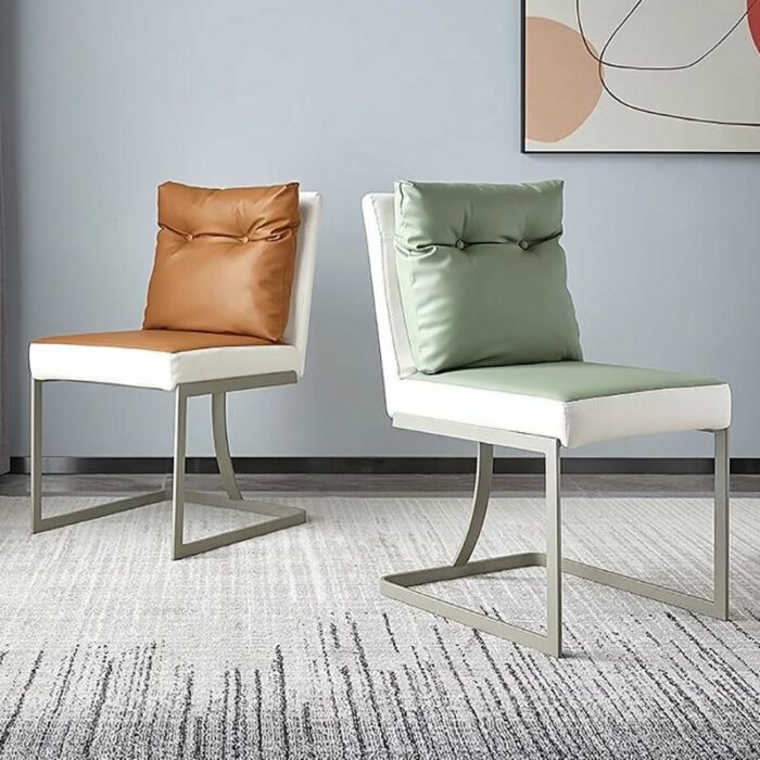 LXXSH Metal Dining Chair Kitchen Hotel Home Lounge Chair Bedroom Design Desk Adults Household Items