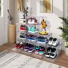 AOHMPT 12 Pack Shoe Box,Drop Front Shoe Box,Clear Plastic Stackable Sneaker Box,Shoe Containers,Acrylic Shoe Display Case,Sneaker Storage,Fits Up