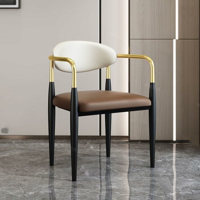 maozi Dining Chairs Armrest Backrest Adults Chair Ergonomic Soft Kitchen Furniture Decoration Chair (Color : Argento, Size : Light Grey)