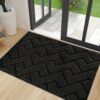Biscpro Door Mat 50 X 80 cm, Indoor DoorMat Washable, Doormat Dirt Trapper Non-slip, Absorbent Inside Entrance Rug Floor Mat for Entryway, Patio,