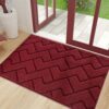 Biscpro Door Mat 50 X 80 cm, Indoor DoorMat Washable, Doormat Dirt Trapper Non-slip, Absorbent Inside Entrance Rug Floor Mat for Entryway, Patio,