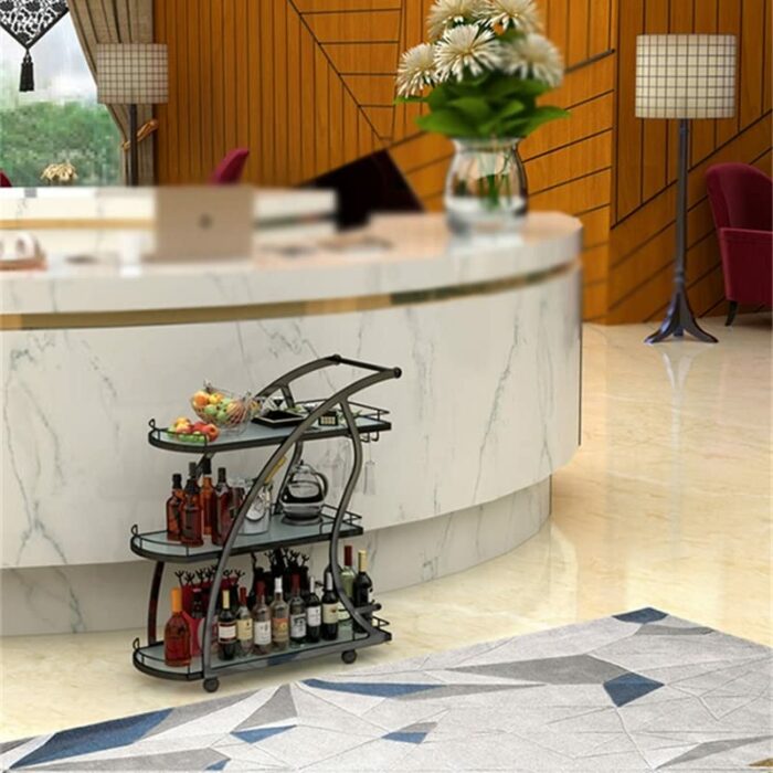 MIAOHY Dining Cart Cart Hotel Kitchen Cart Storage Kitchen Furniture Cart Storage Cart (Color : D, Size : 80cm*75cm)