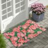 ASPMIZ Sunflower Door Mat Outdoors, Spring Summer Front Door Mats, Non Slip Area Rug Doormat with Rubber Backing, Yellow Floral Welcome Mat for K